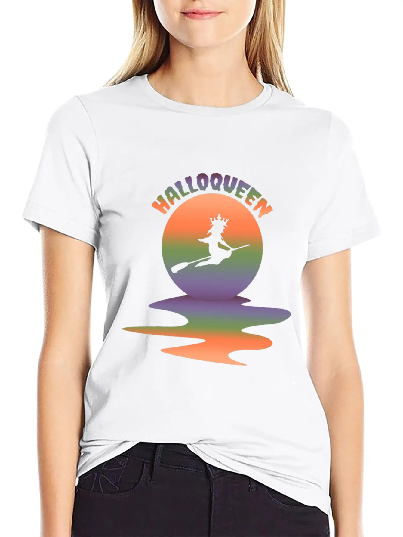 Cute Halloween Costume Creepy Funny Witch Classic Cotton Tee – Unisex Comfort For Any Season