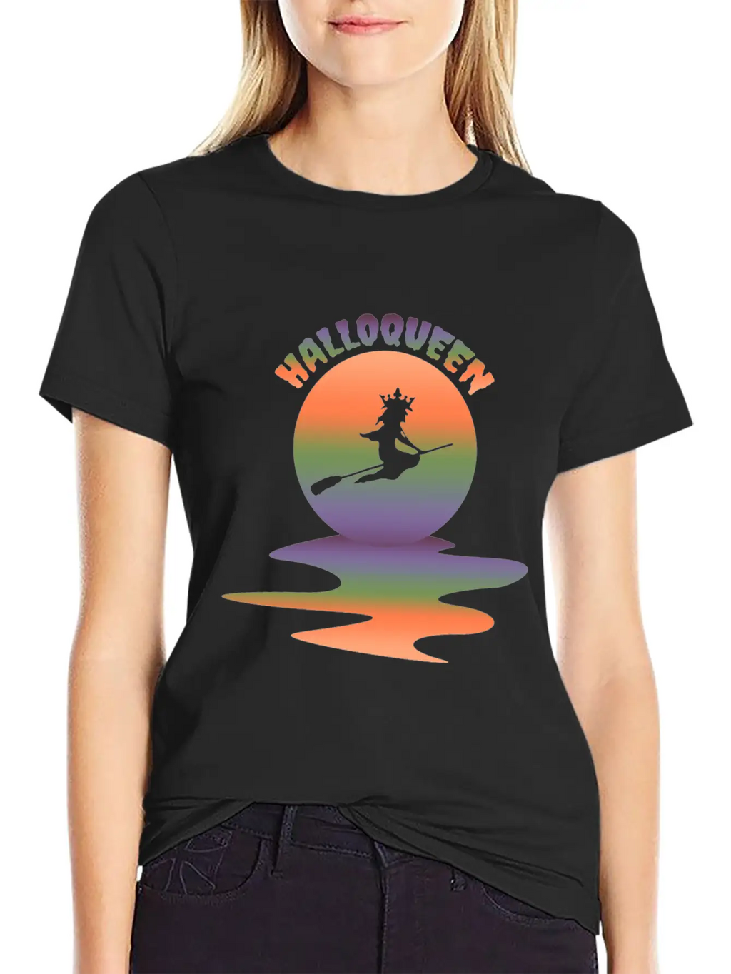 Cute Halloween Costume Creepy Funny Witch Classic Cotton Tee – Unisex Comfort For Any Season