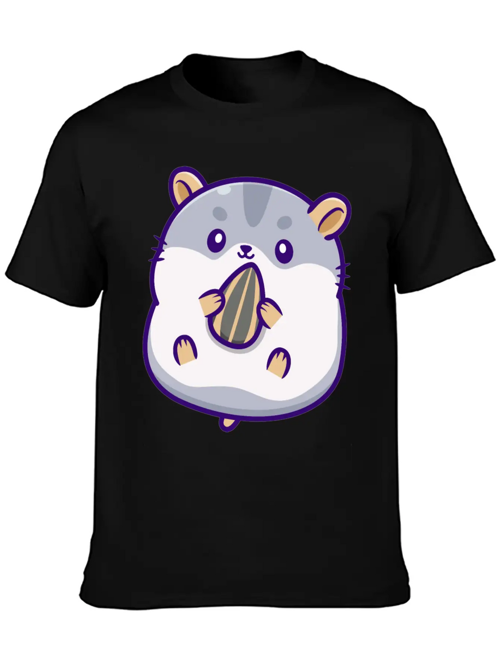 Cute Hamster Eating Seed Timeless Short Sleeve Tee – Comfy And Minimalist Design