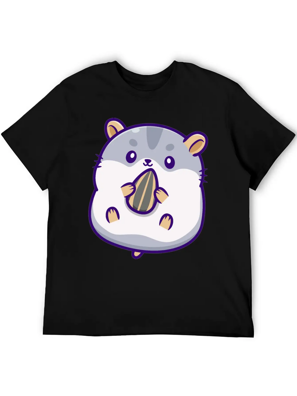 Cute Hamster Eating Seed Timeless Short Sleeve Tee – Comfy And Minimalist Design
