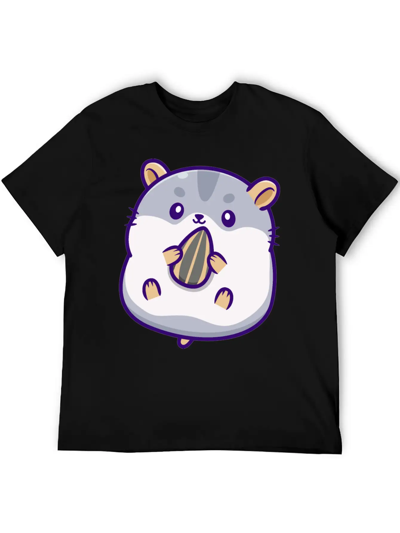 Cute Hamster Eating Seed Timeless Short Sleeve Tee – Comfy And Minimalist Design