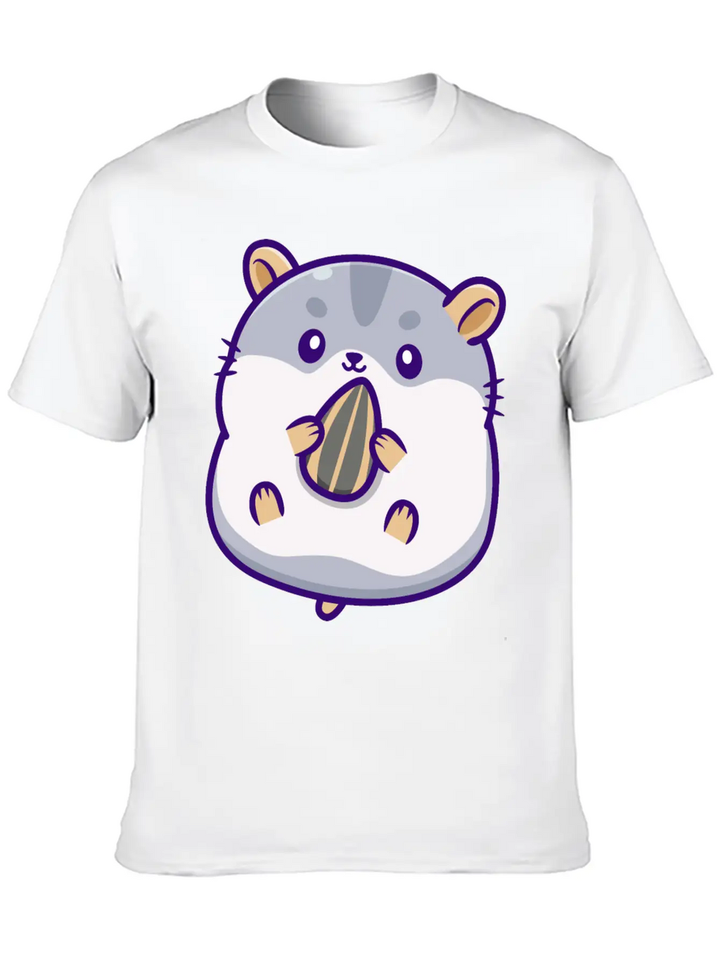 Cute Hamster Eating Seed Timeless Short Sleeve Tee – Comfy And Minimalist Design