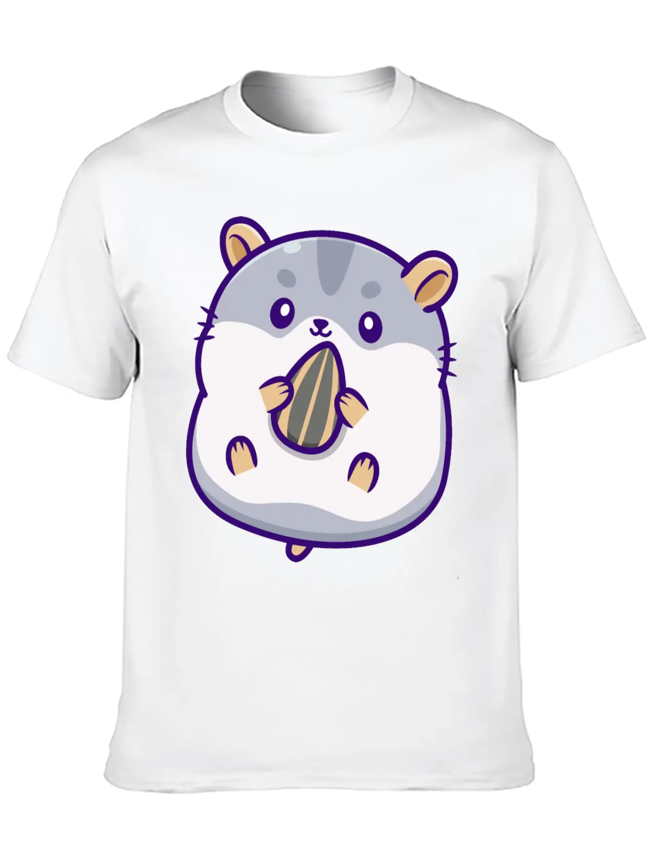 Cute Hamster Eating Seed Timeless Short Sleeve Tee – Comfy And Minimalist Design