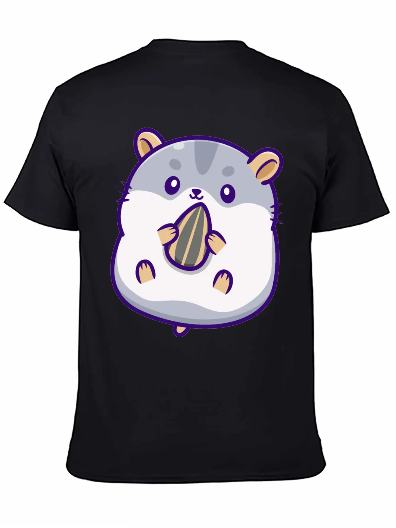 Cute Hamster Eating Seed Timeless Short Sleeve Tee – Comfy And Minimalist Design