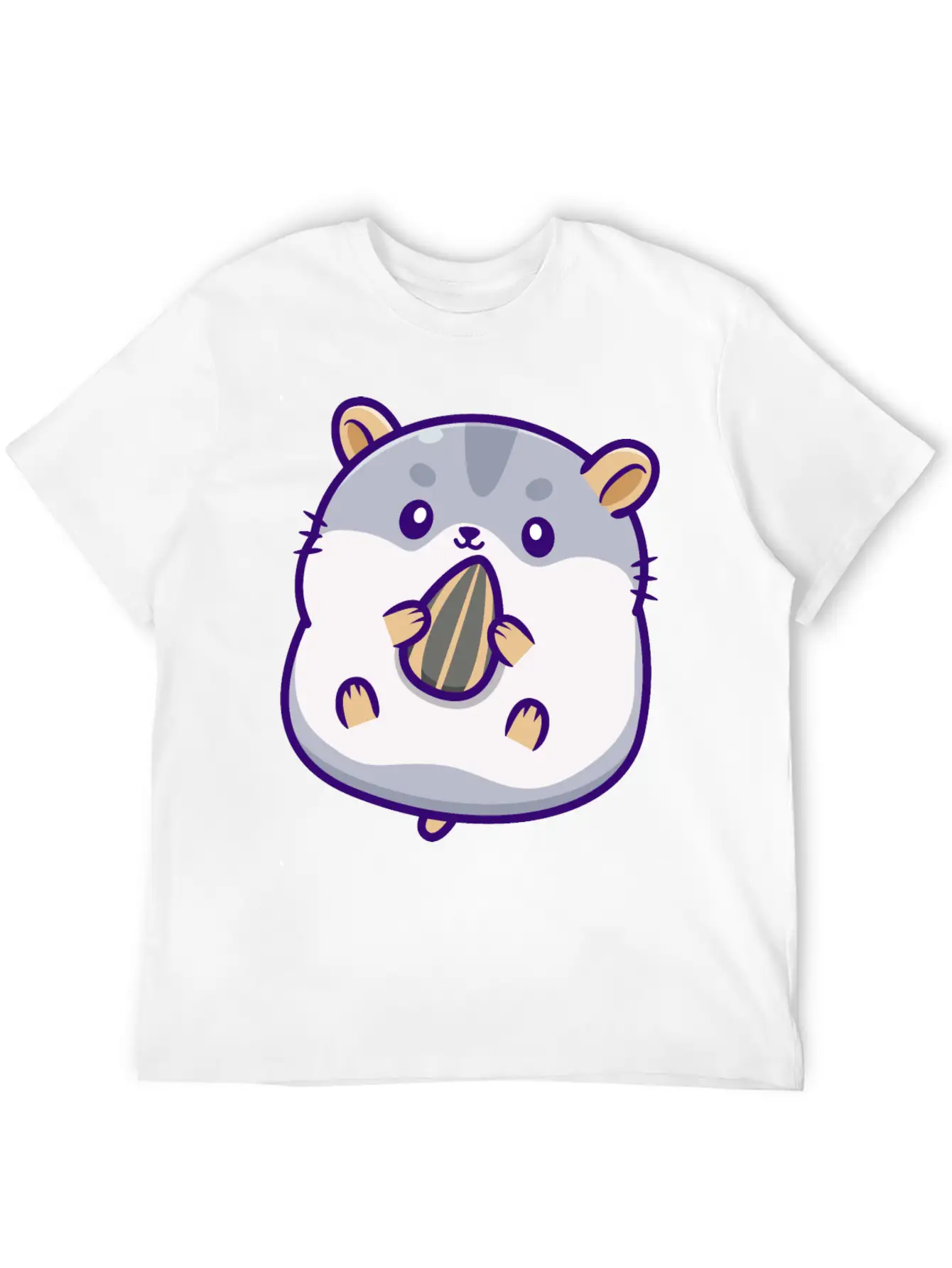 Cute Hamster Eating Seed Timeless Short Sleeve Tee – Comfy And Minimalist Design