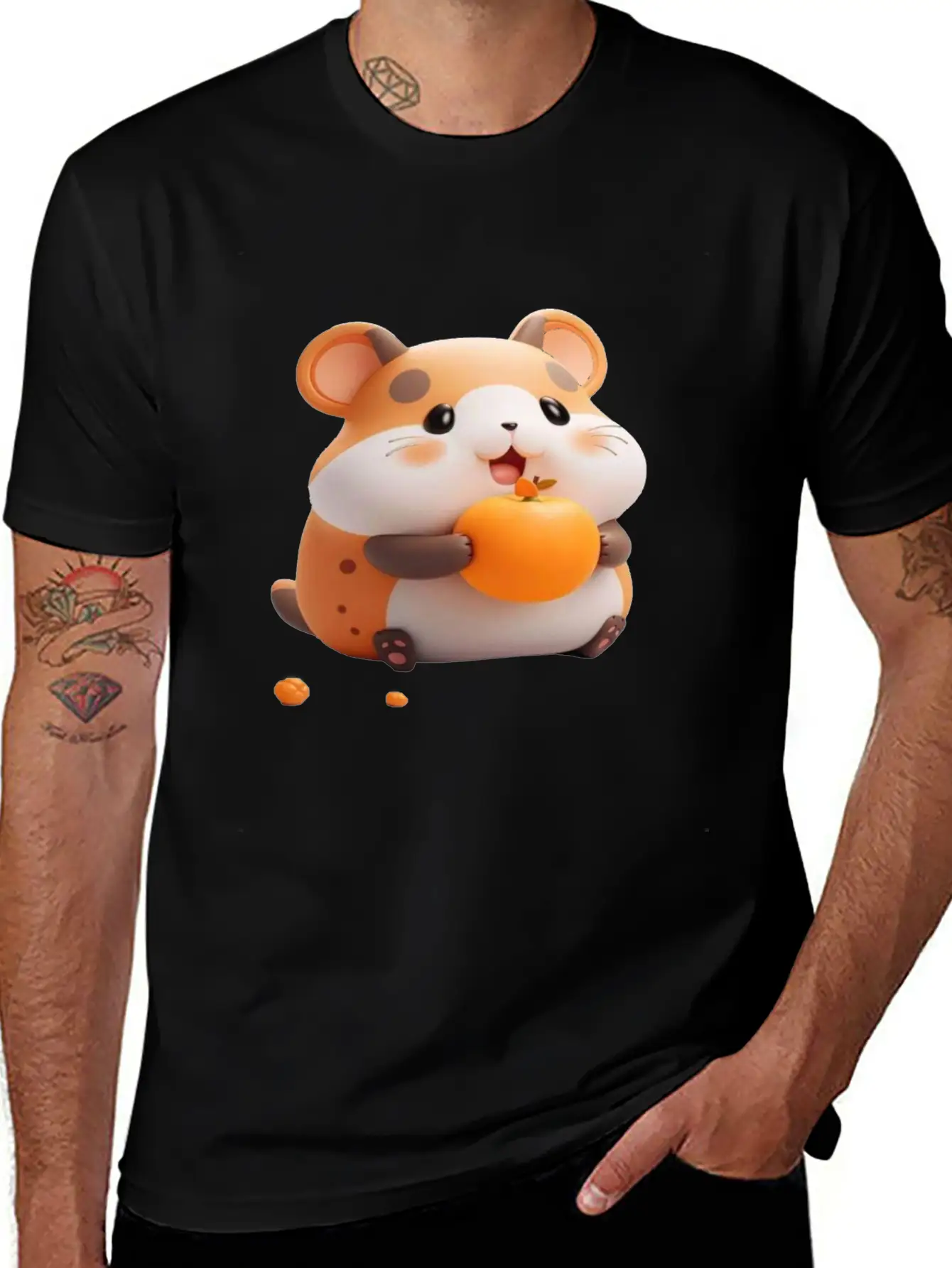 Cute Hamster Stylish Everyday T-Shirt – Unisex Basic Cotton Tee
