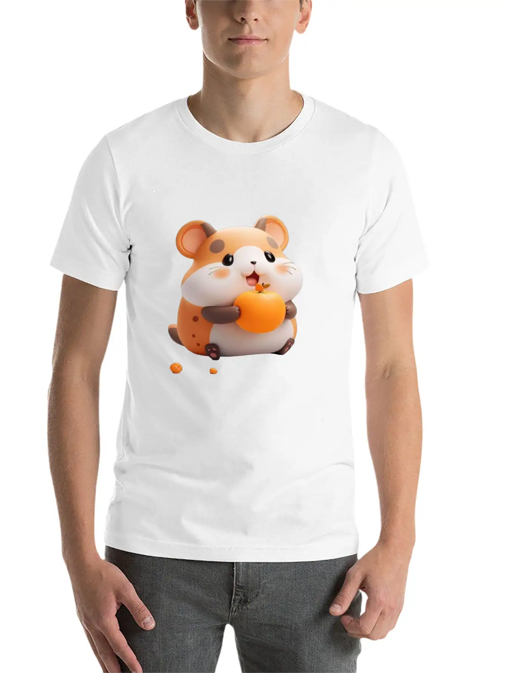 Cute Hamster Stylish Everyday T-Shirt – Unisex Basic Cotton Tee