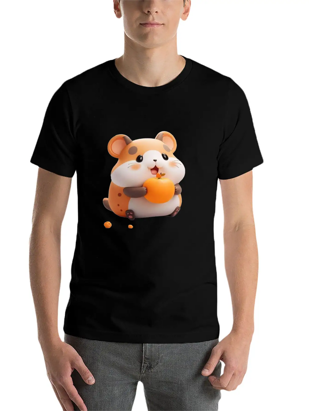 Cute Hamster Stylish Everyday T-Shirt – Unisex Basic Cotton Tee