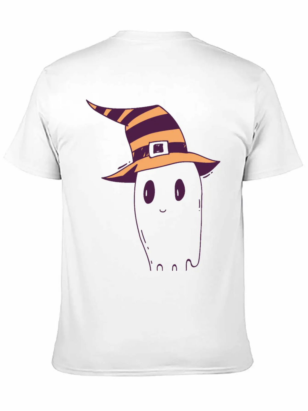 Cute Hand Drawn Halloween Ghost Illustration Timeless Short Sleeve Tee – Comfy And Minimalist Design