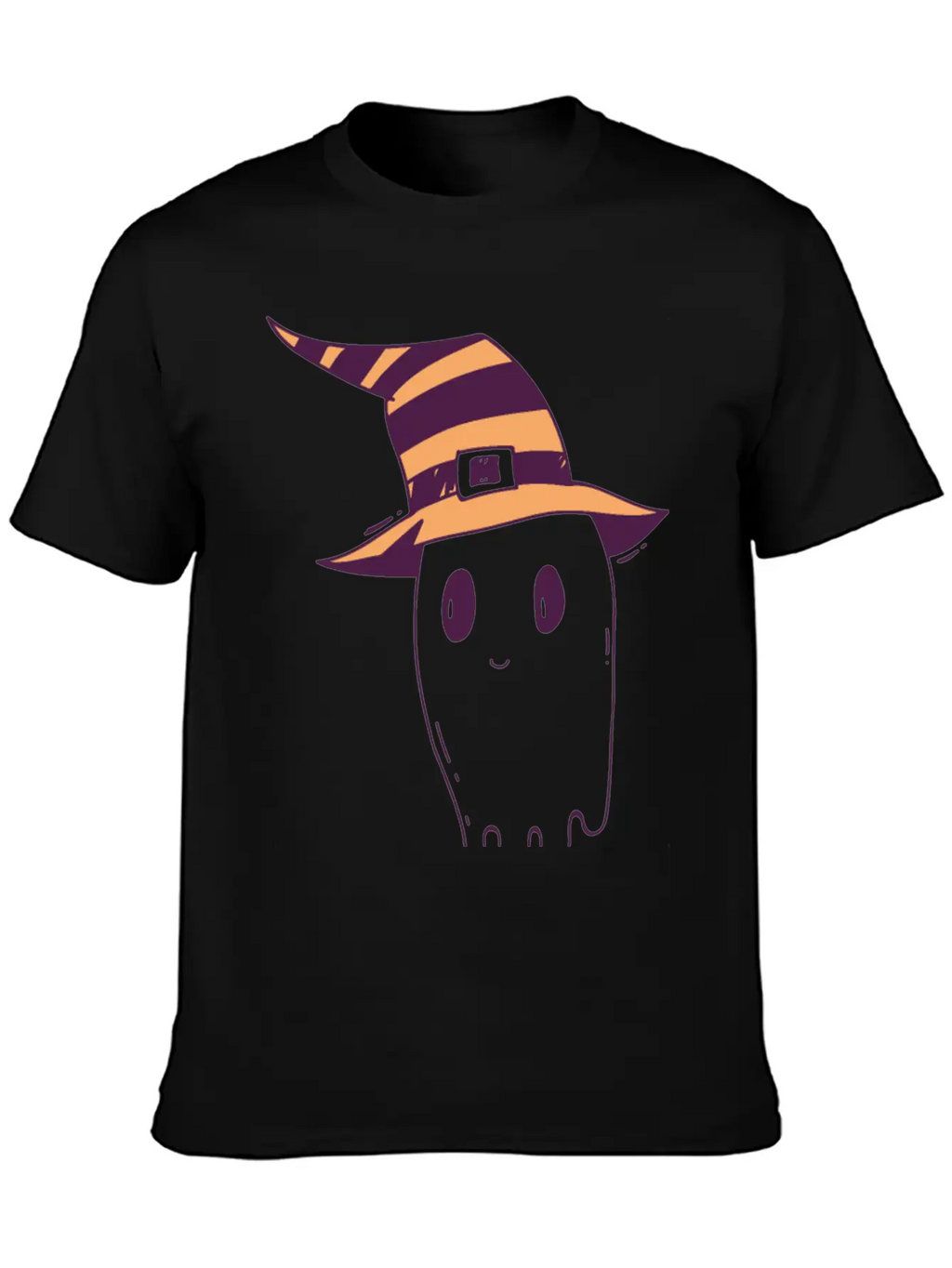 Cute Hand Drawn Halloween Ghost Illustration Timeless Short Sleeve Tee – Comfy And Minimalist Design
