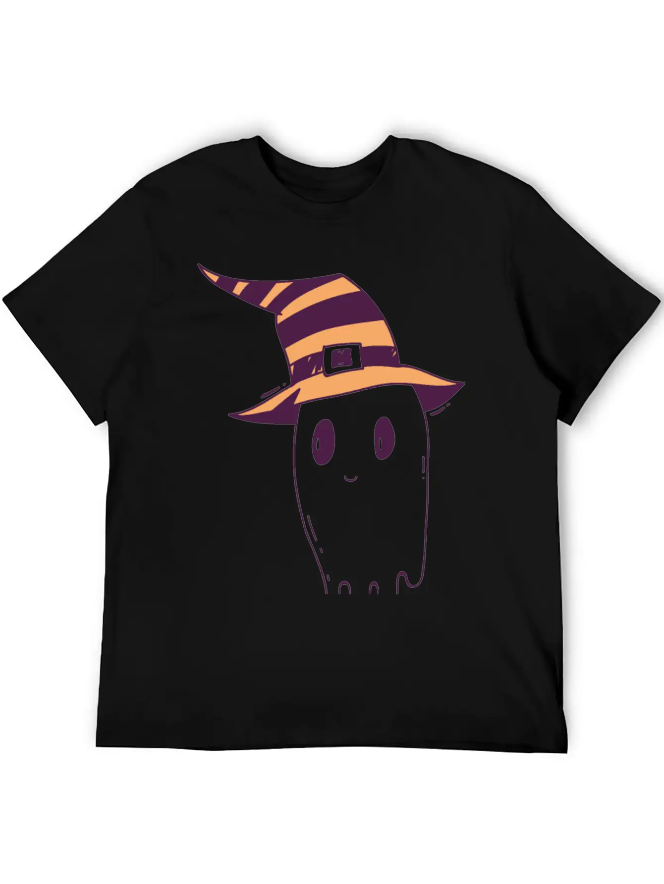 Cute Hand Drawn Halloween Ghost Illustration Timeless Short Sleeve Tee – Comfy And Minimalist Design