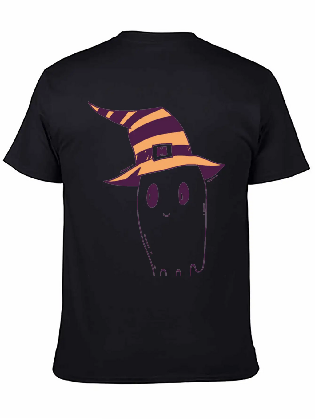 Cute Hand Drawn Halloween Ghost Illustration Timeless Short Sleeve Tee – Comfy And Minimalist Design