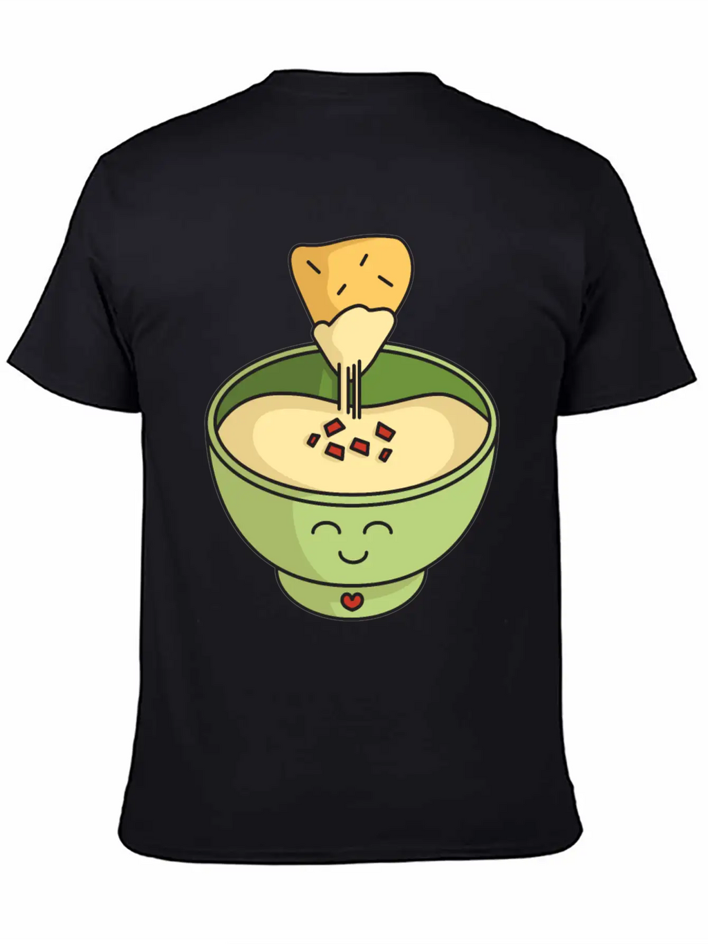 Cute Kawaii Queso Bowl With Cheesy Chip Relaxed Everyday Tee – Lightweight And Durable Cotton