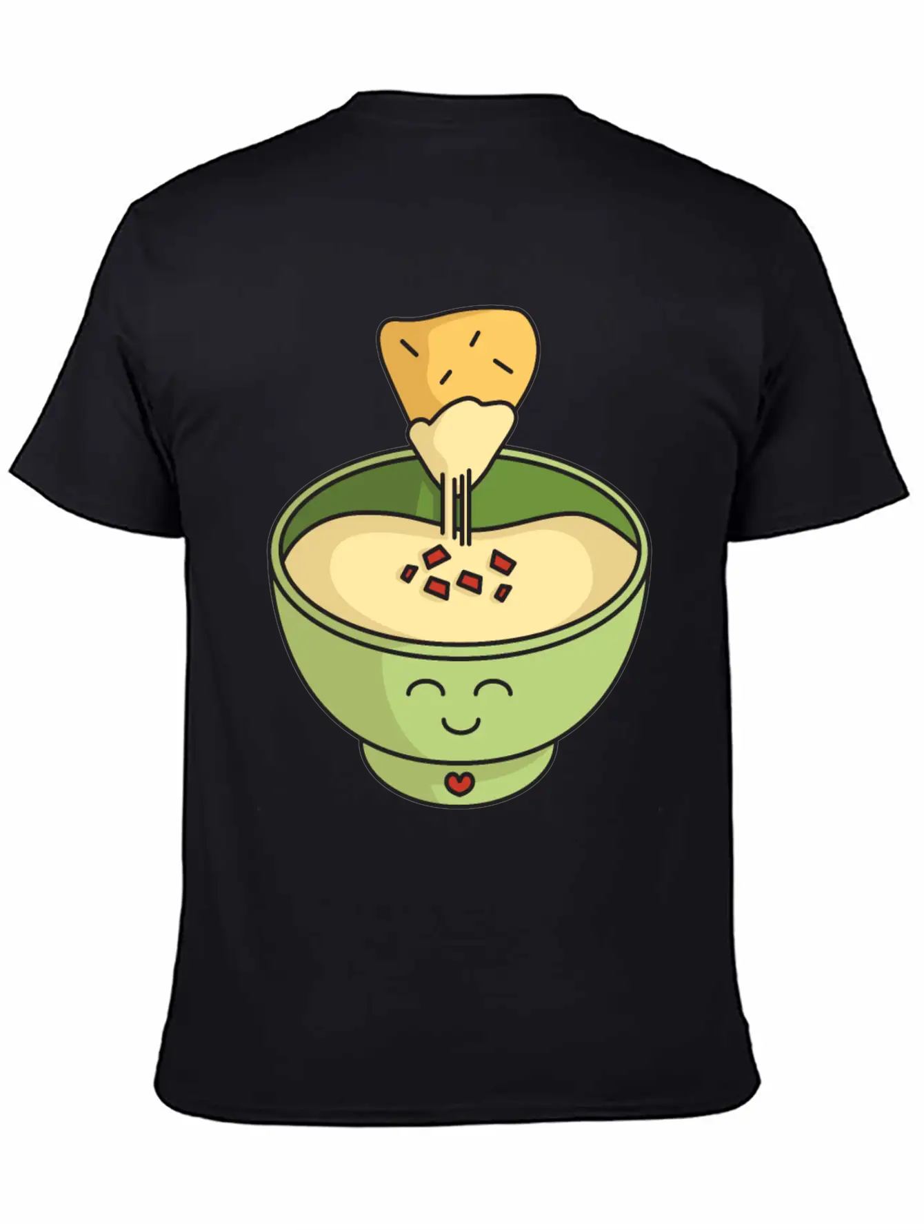 Cute Kawaii Queso Bowl With Cheesy Chip Relaxed Everyday Tee – Lightweight And Durable Cotton