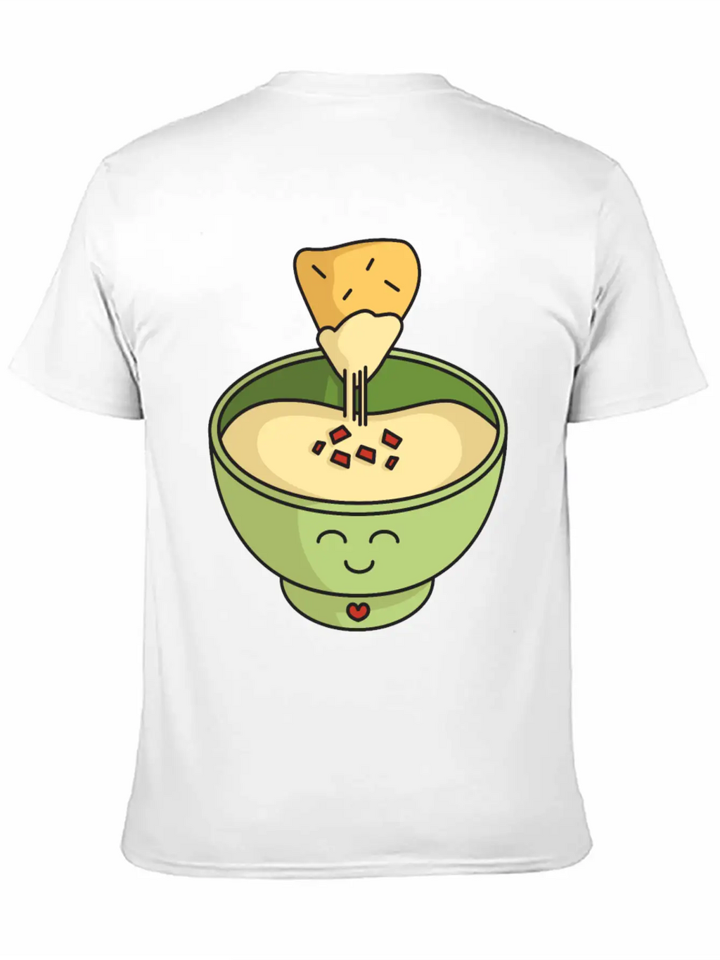 Cute Kawaii Queso Bowl With Cheesy Chip Relaxed Everyday Tee – Lightweight And Durable Cotton
