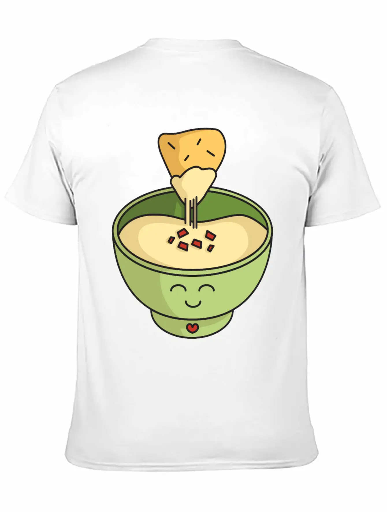 Cute Kawaii Queso Bowl With Cheesy Chip Relaxed Everyday Tee – Lightweight And Durable Cotton