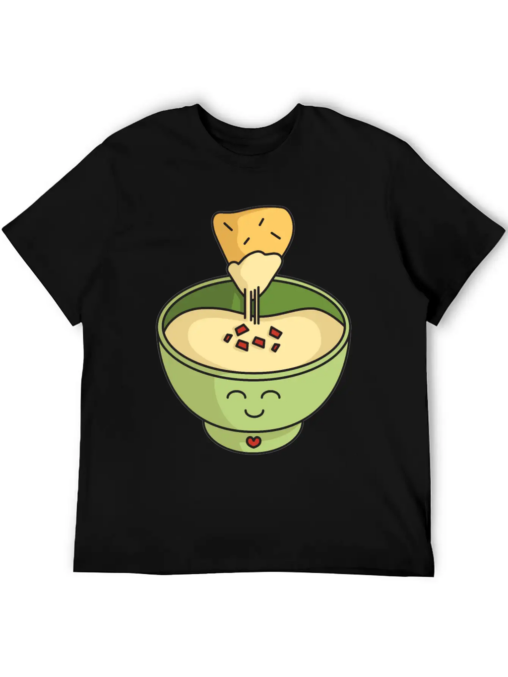 Cute Kawaii Queso Bowl With Cheesy Chip Relaxed Everyday Tee – Lightweight And Durable Cotton