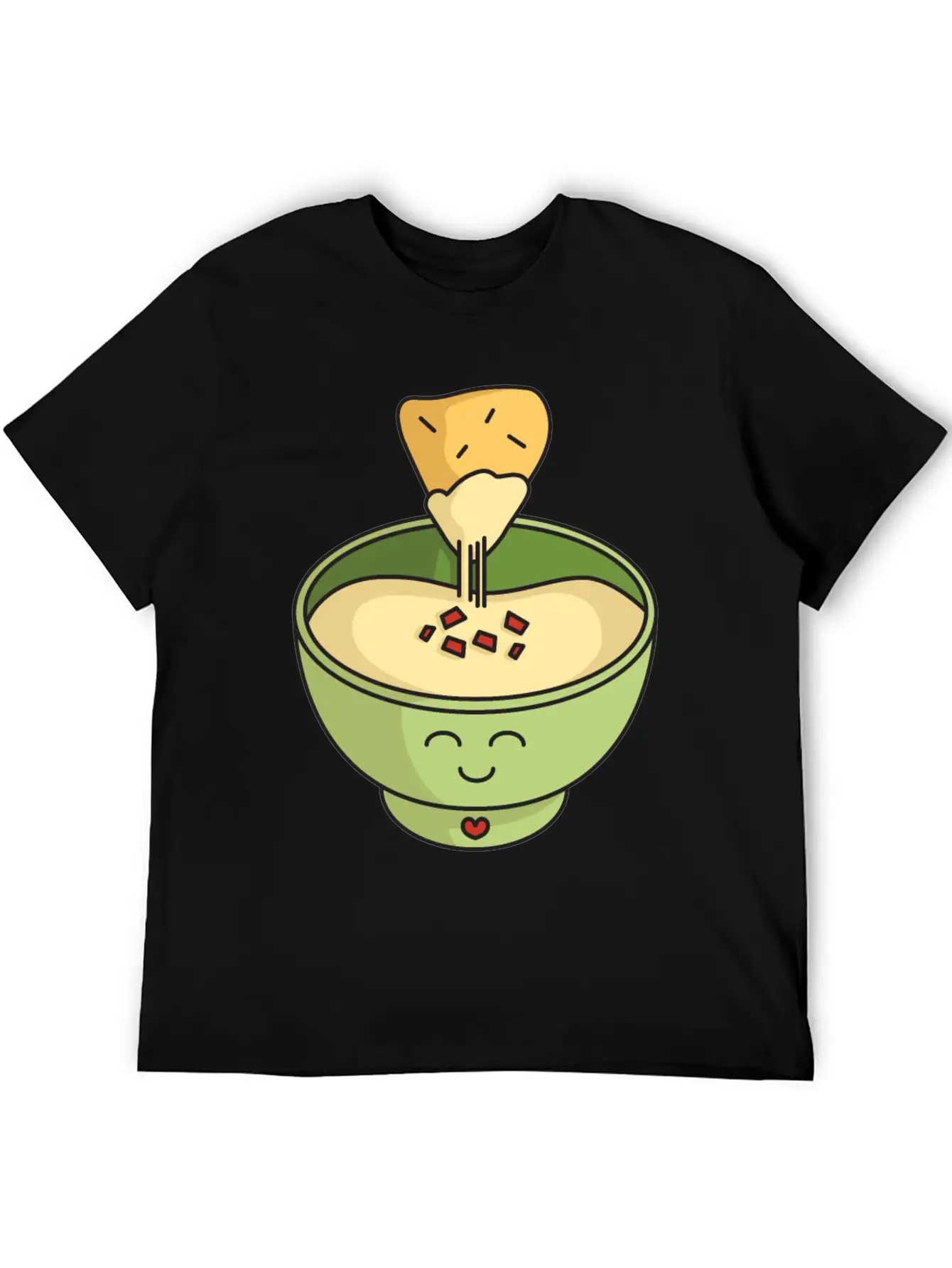 Cute Kawaii Queso Bowl With Cheesy Chip Relaxed Everyday Tee – Lightweight And Durable Cotton