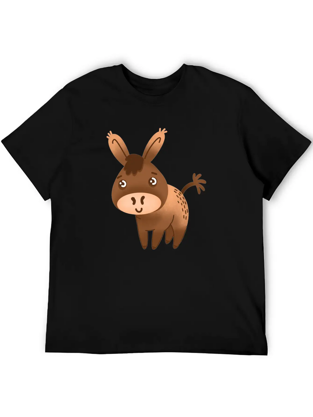 Cute Little Hand Drawn Donkey With A Cute Face Breathable Graphic T-Shirt – Perfect For Casual Days