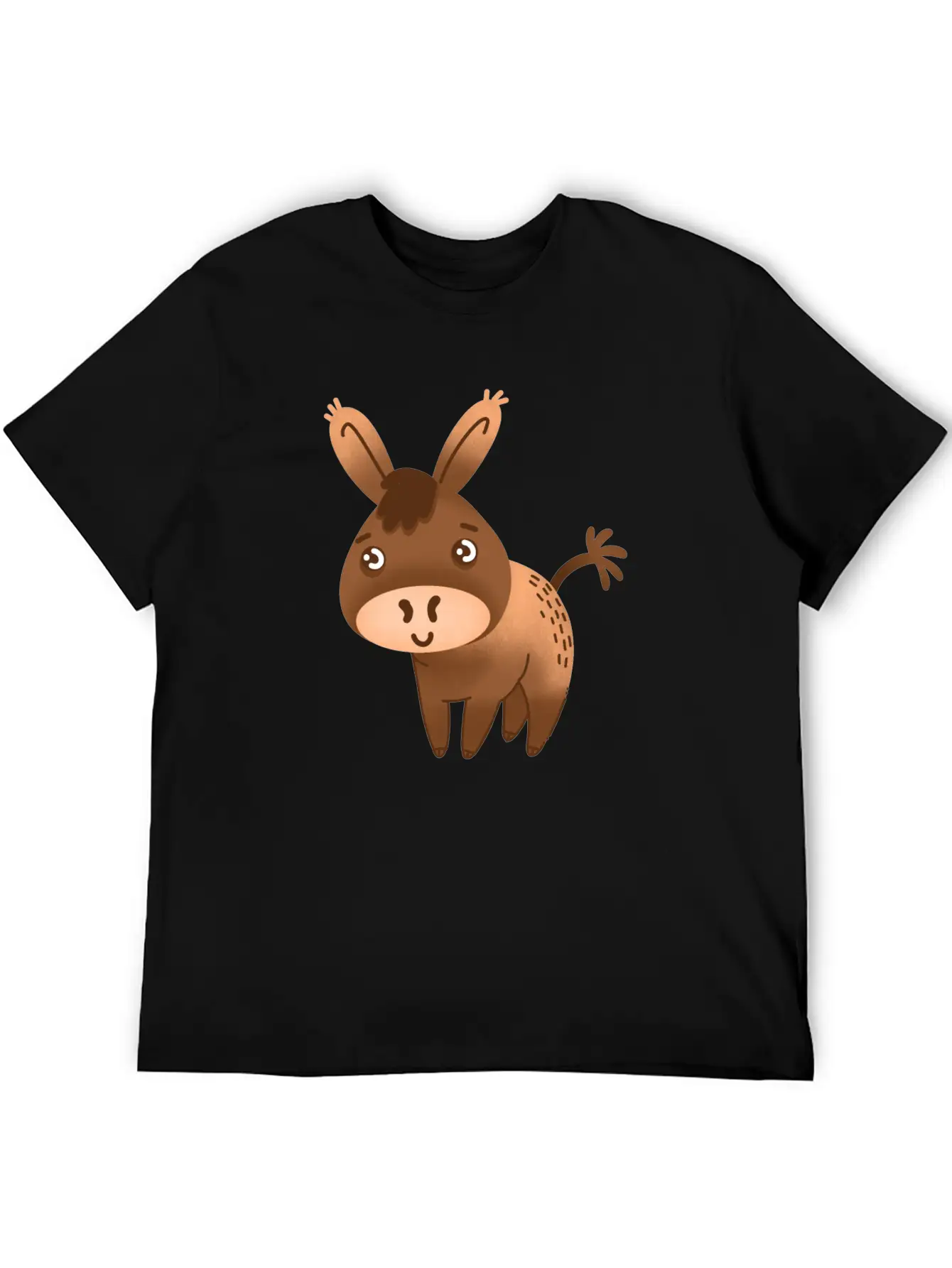 Cute Little Hand Drawn Donkey With A Cute Face Breathable Graphic T-Shirt – Perfect For Casual Days