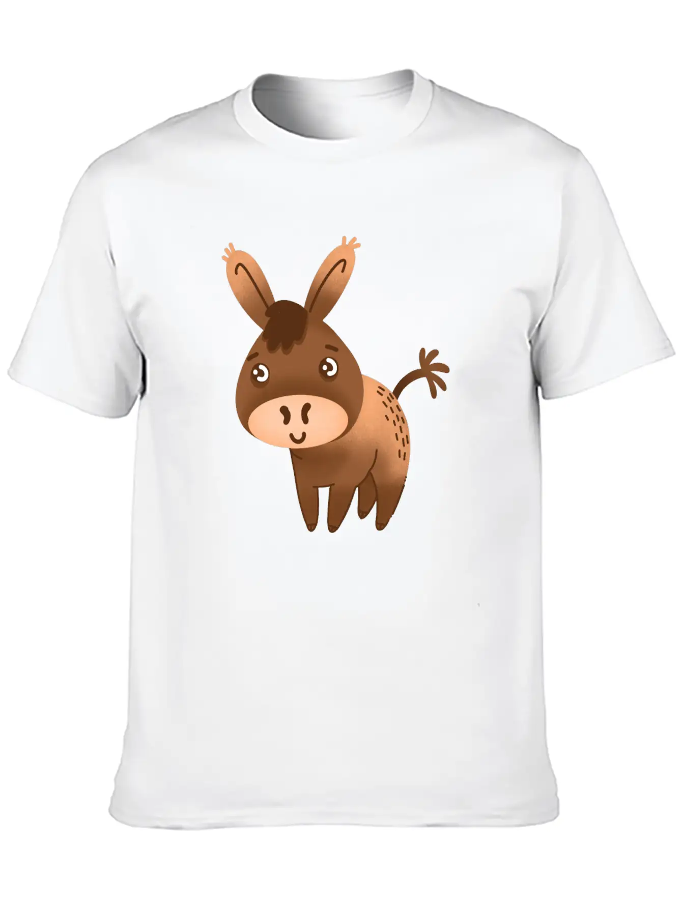 Cute Little Hand Drawn Donkey With A Cute Face Breathable Graphic T-Shirt – Perfect For Casual Days