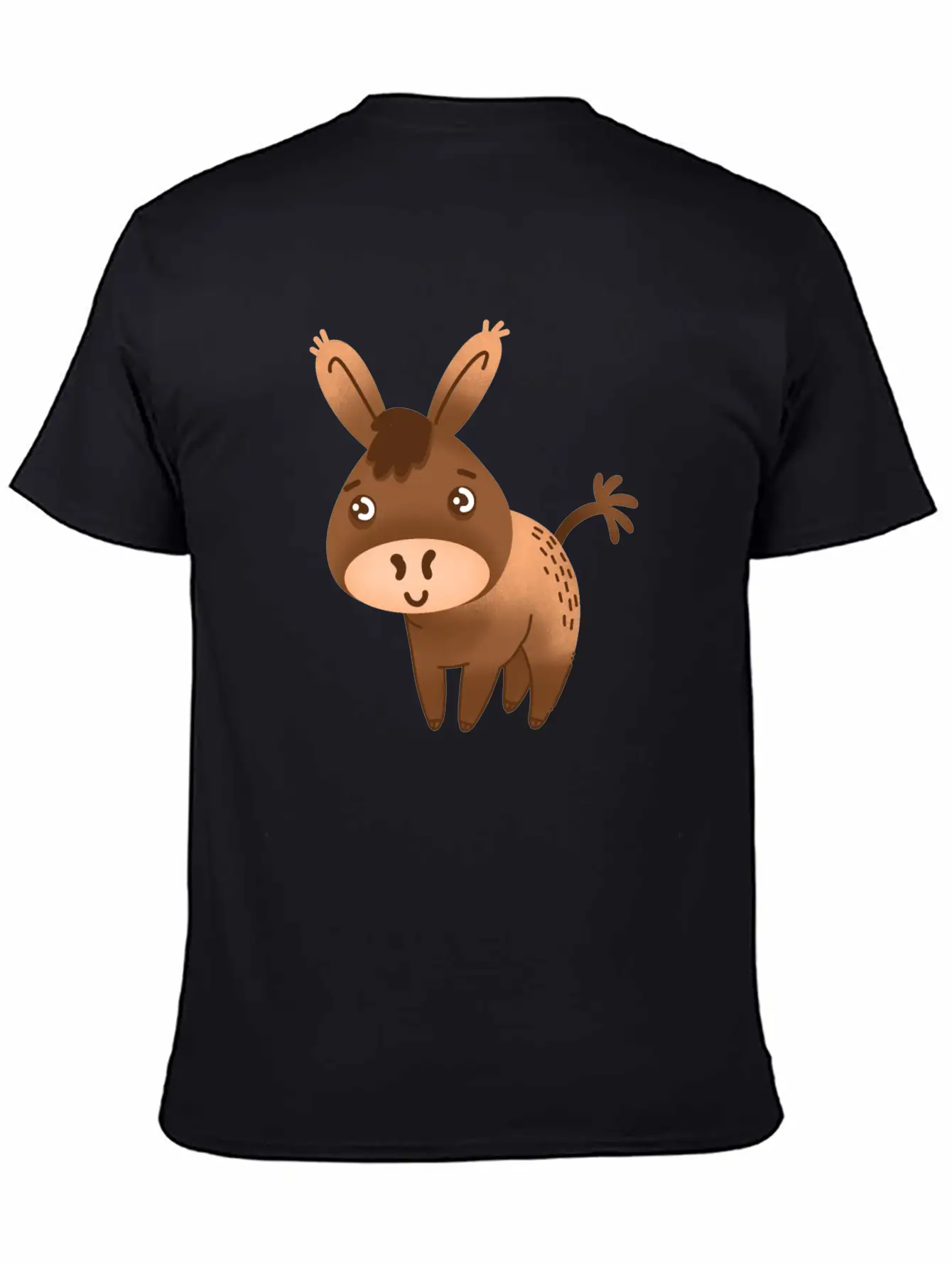 Cute Little Hand Drawn Donkey With A Cute Face Breathable Graphic T-Shirt – Perfect For Casual Days