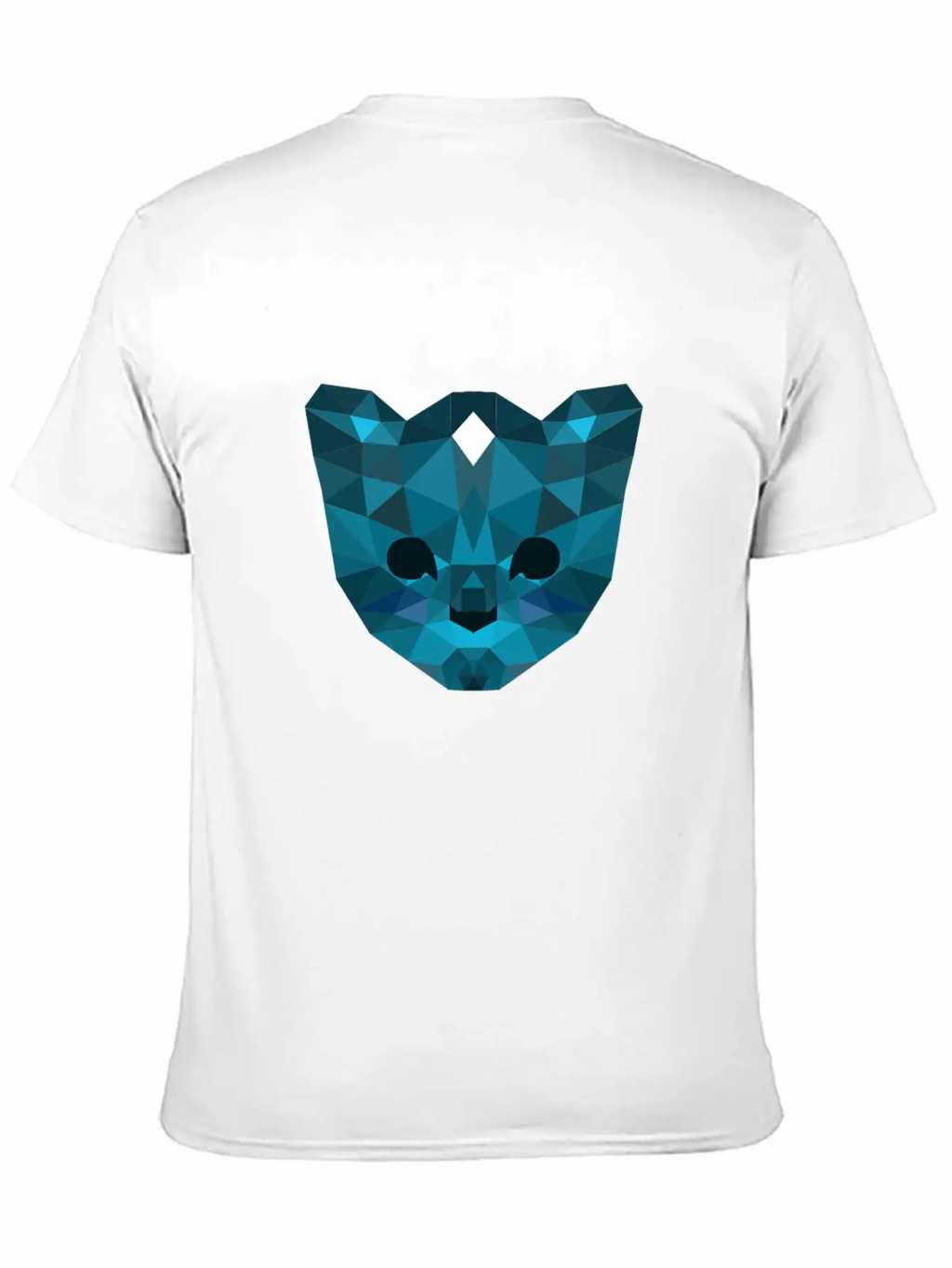 Cute Mosaic Blue Cat Timeless Short Sleeve Tee – Comfy And Minimalist Design