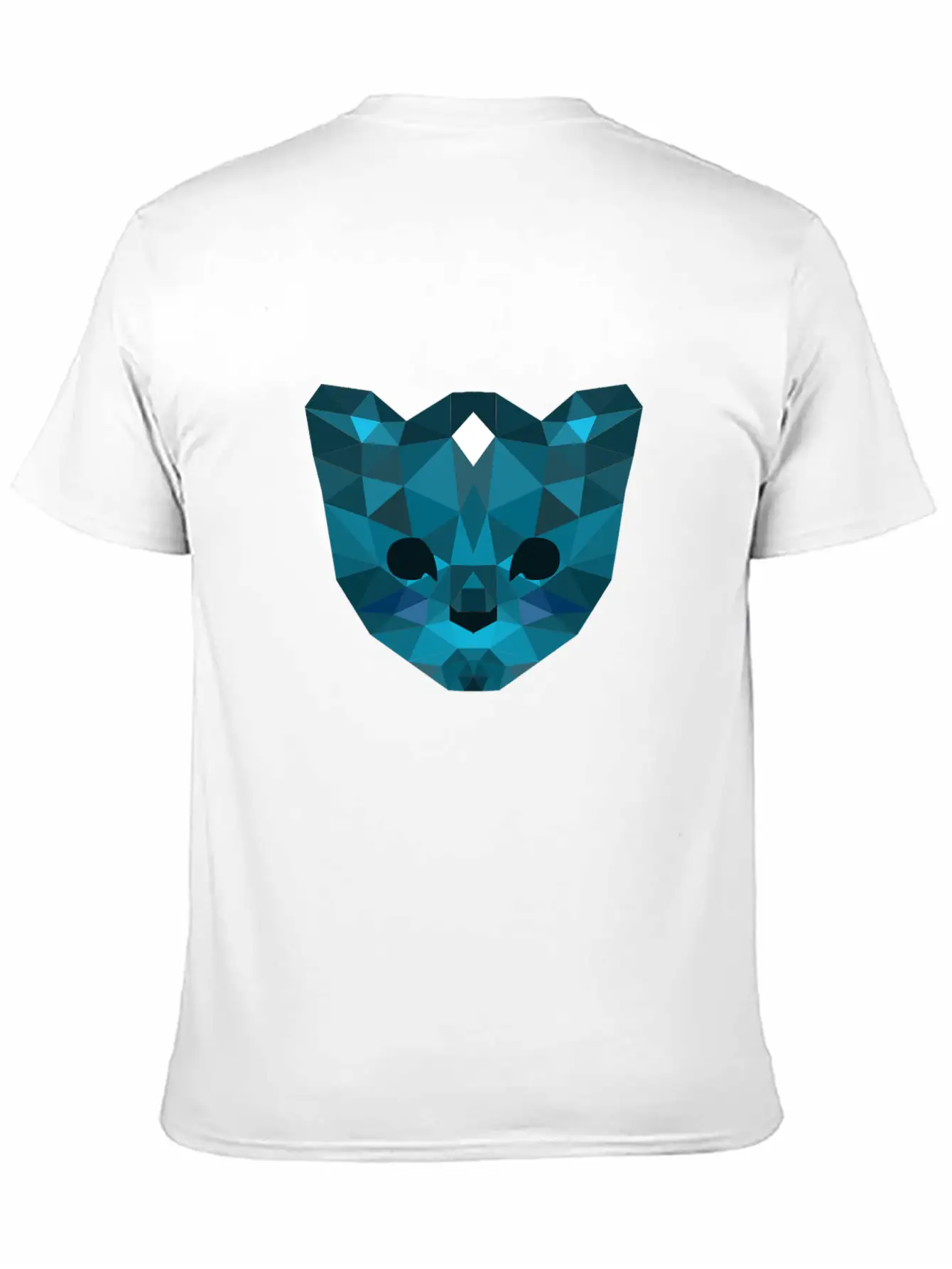 Cute Mosaic Blue Cat Timeless Short Sleeve Tee – Comfy And Minimalist Design