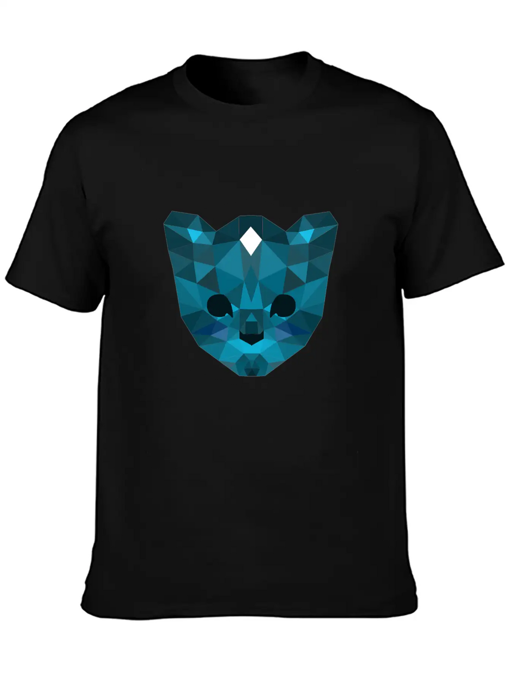 Cute Mosaic Blue Cat Timeless Short Sleeve Tee – Comfy And Minimalist Design