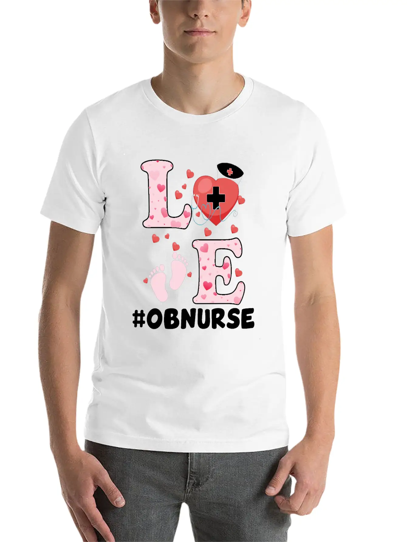 Cute OB Nurse Valentines Day Costume Essential Unisex Summer Tee – Soft Cotton Casual Fit