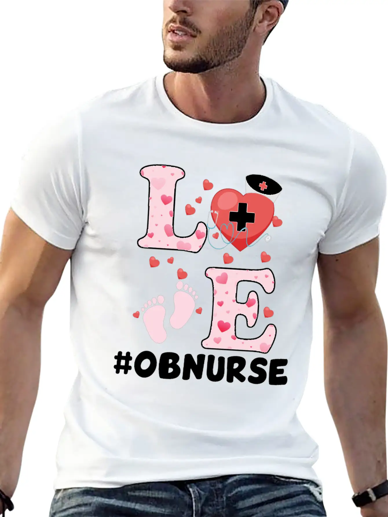 Cute OB Nurse Valentines Day Costume Essential Unisex Summer Tee – Soft Cotton Casual Fit