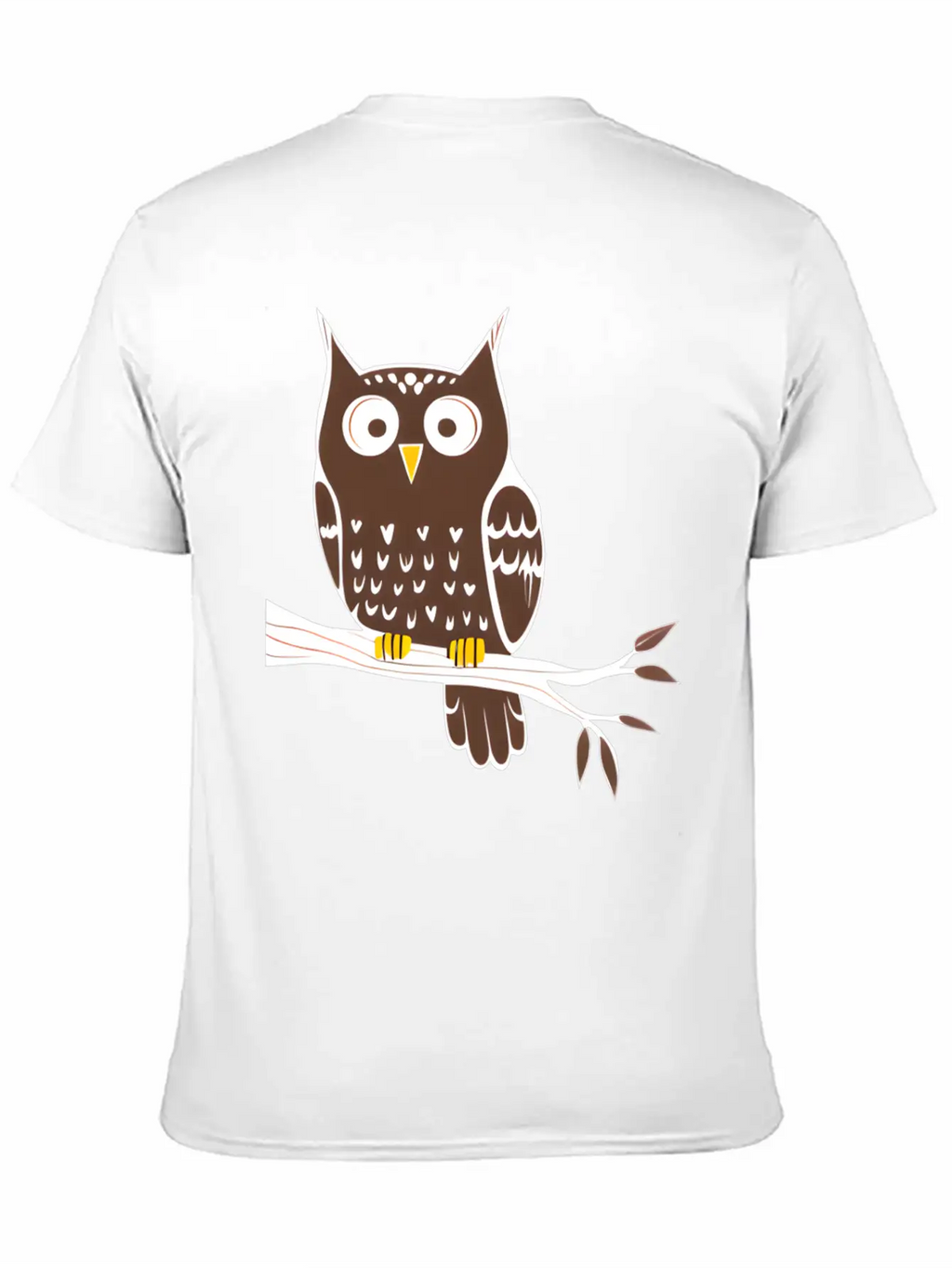 Cute Owl On A Branch Classic Cotton Tee – Unisex Comfort For Any Season