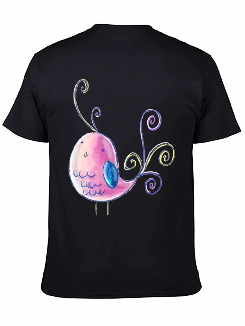 Cute Pastel Bird Unisex Casual T-Shirt – Clean Design For Daily Comfort