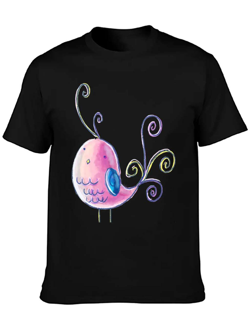 Cute Pastel Bird Unisex Casual T-Shirt – Clean Design For Daily Comfort