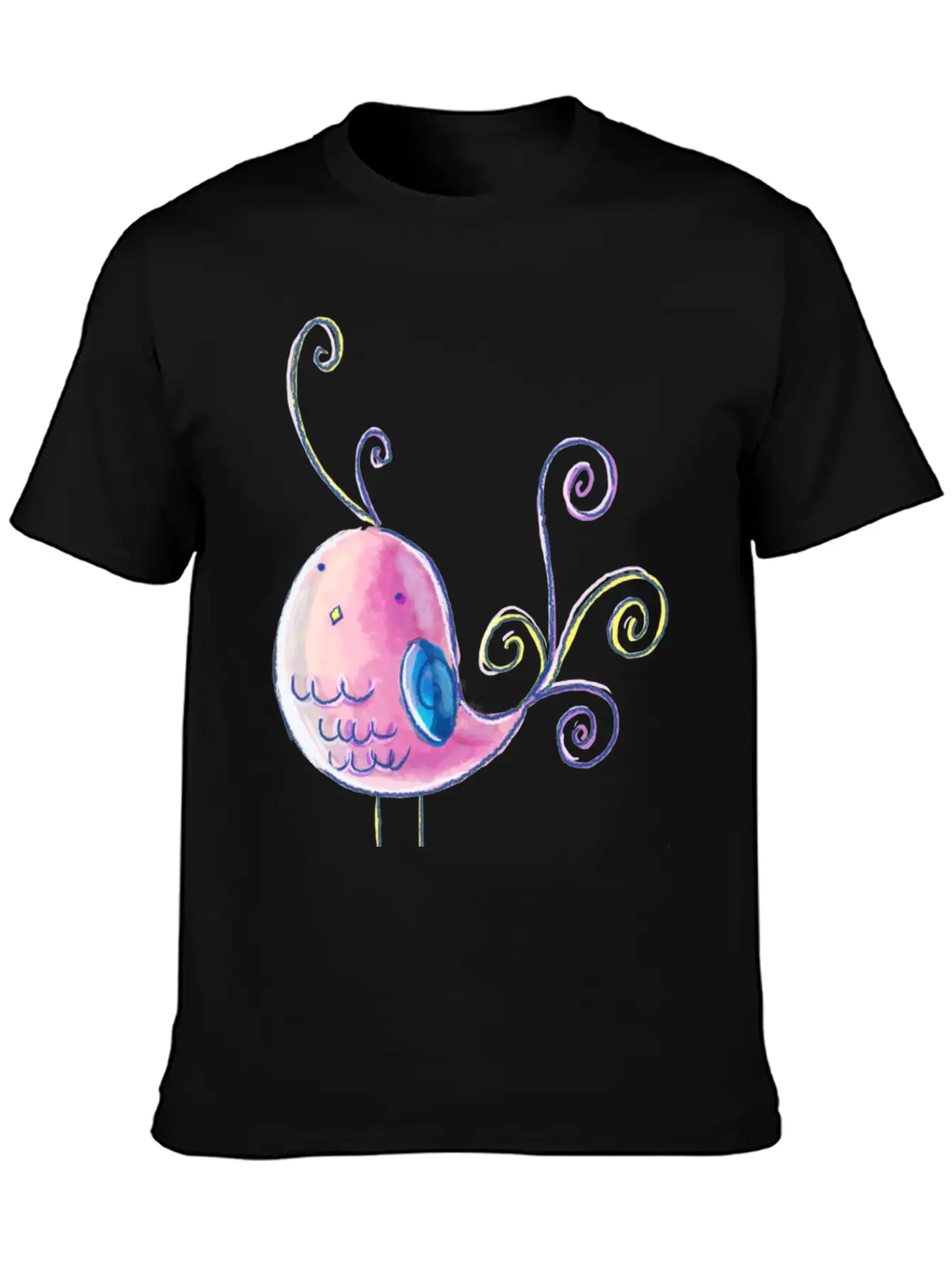 Cute Pastel Bird Unisex Casual T-Shirt – Clean Design For Daily Comfort