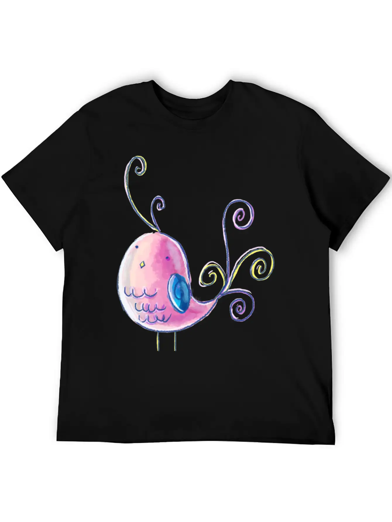 Cute Pastel Bird Unisex Casual T-Shirt – Clean Design For Daily Comfort