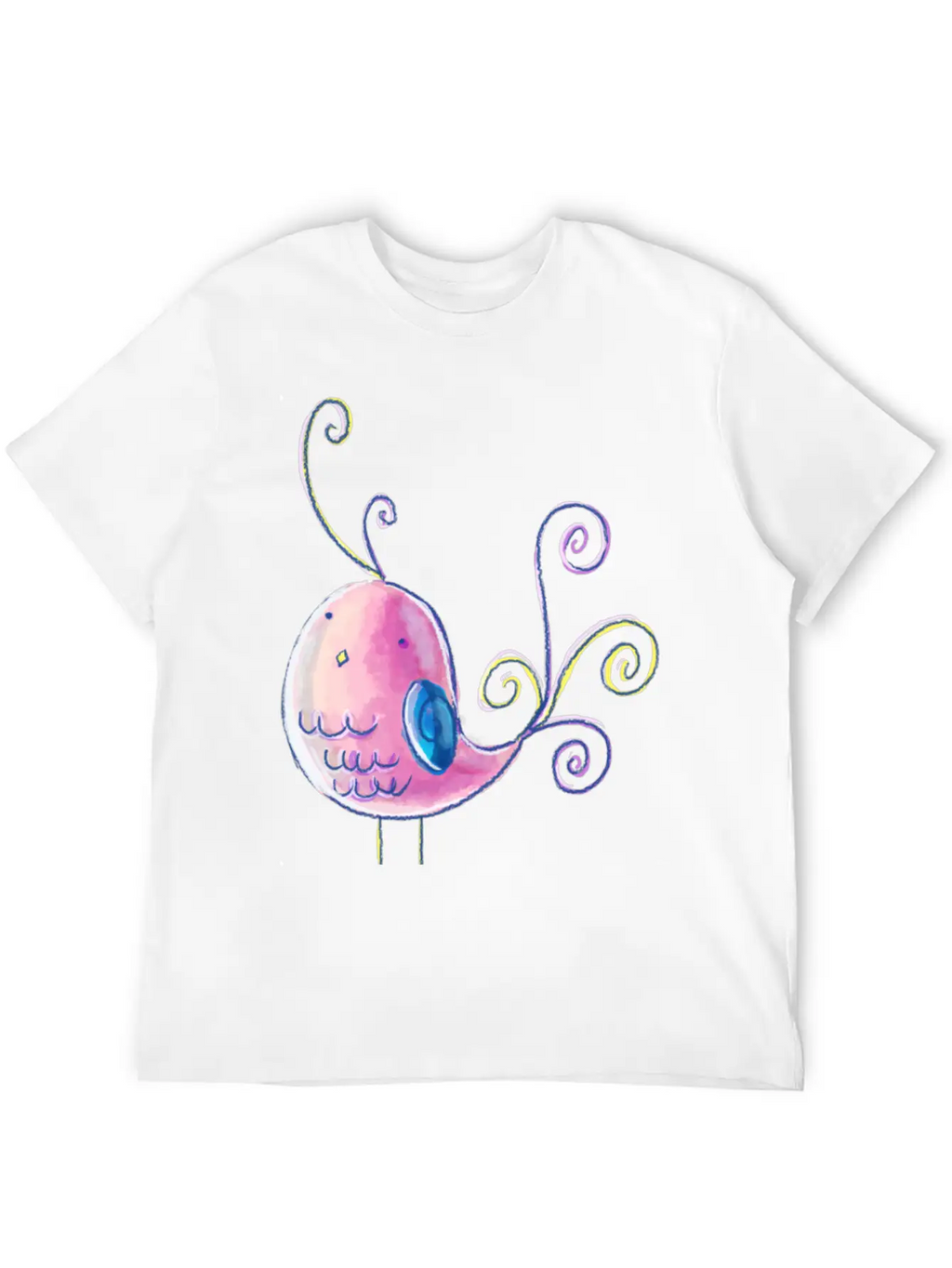 Cute Pastel Bird Unisex Casual T-Shirt – Clean Design For Daily Comfort