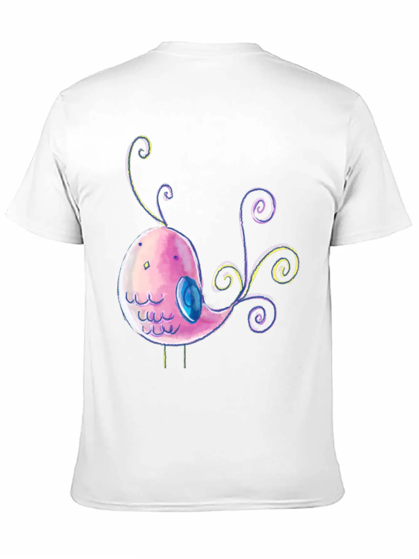 Cute Pastel Bird Unisex Casual T-Shirt – Clean Design For Daily Comfort