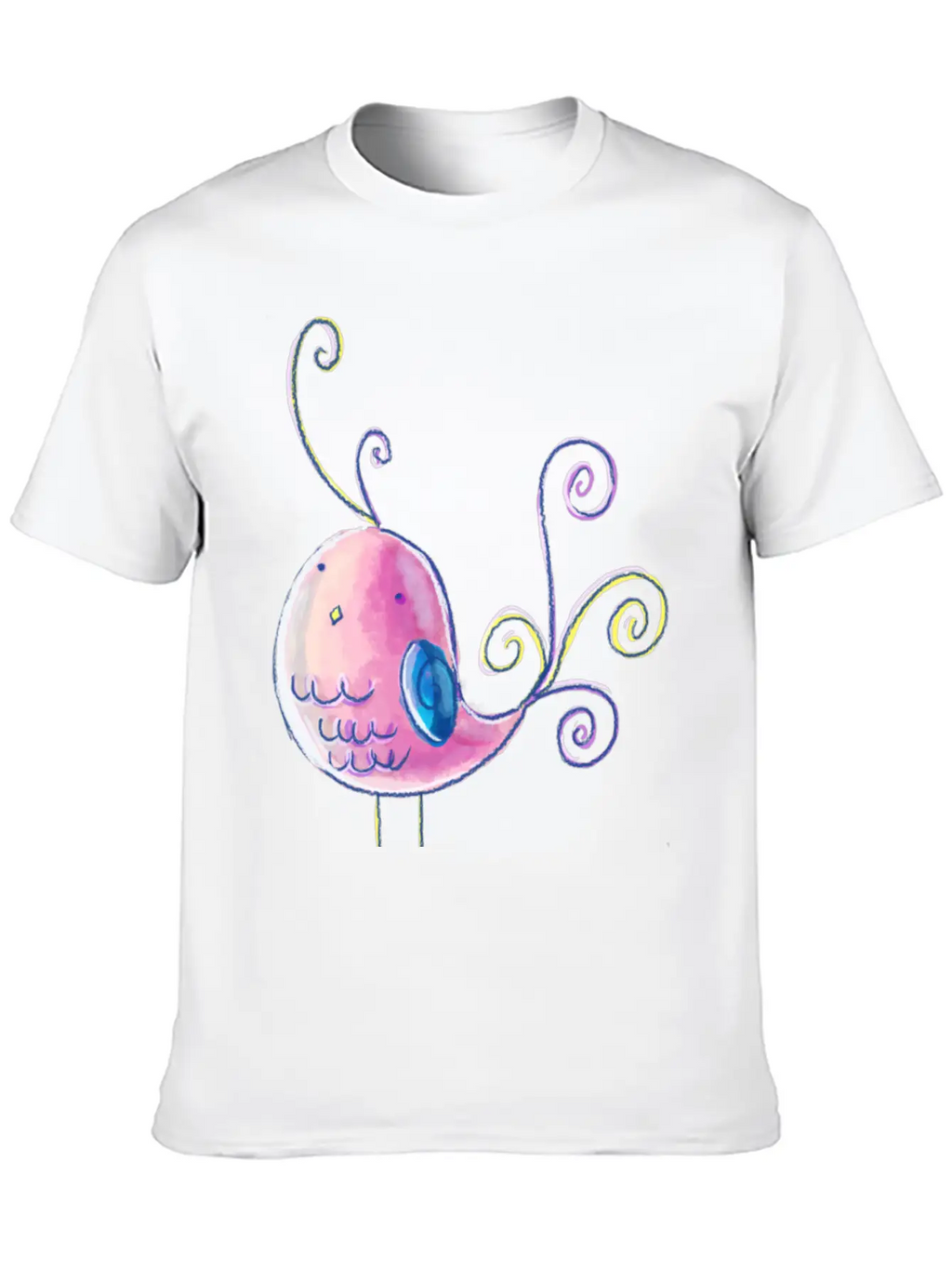 Cute Pastel Bird Unisex Casual T-Shirt – Clean Design For Daily Comfort