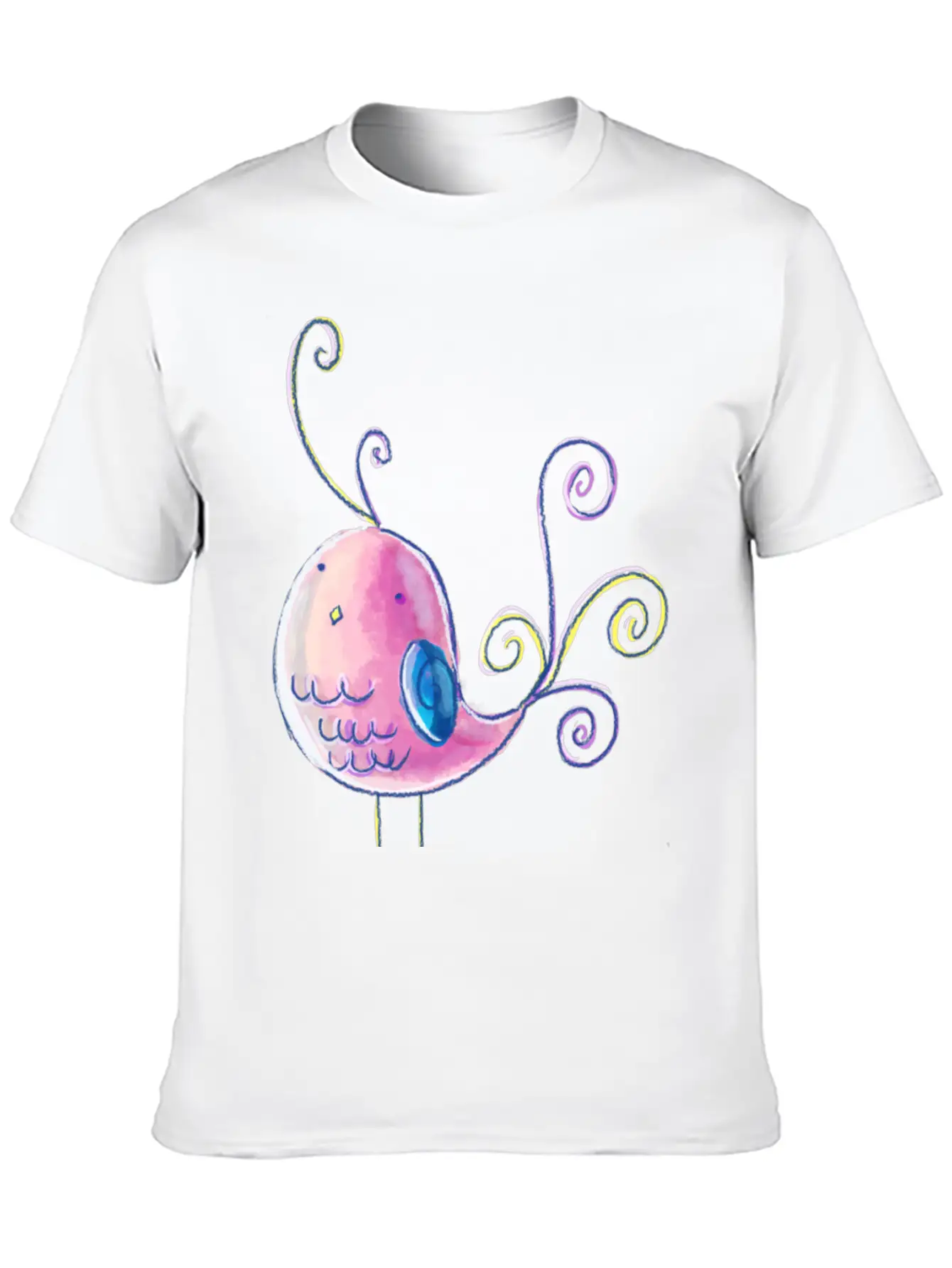 Cute Pastel Bird Unisex Casual T-Shirt – Clean Design For Daily Comfort