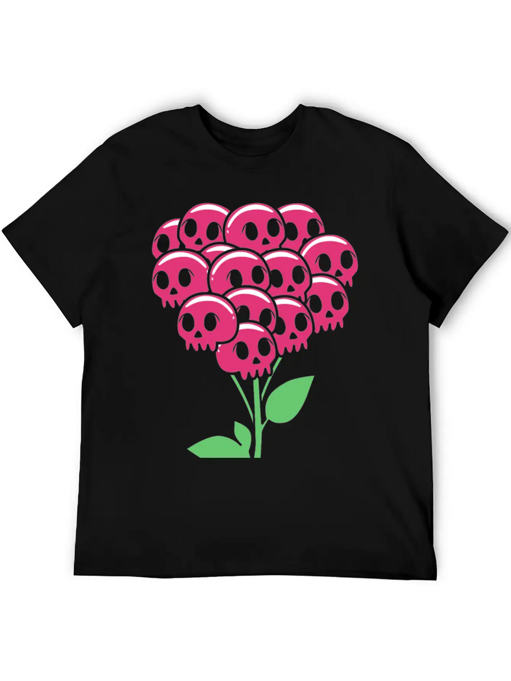 Cute Pastel Goth Halloween Skull Flower Stylish Everyday T-Shirt – Unisex Basic Cotton Tee