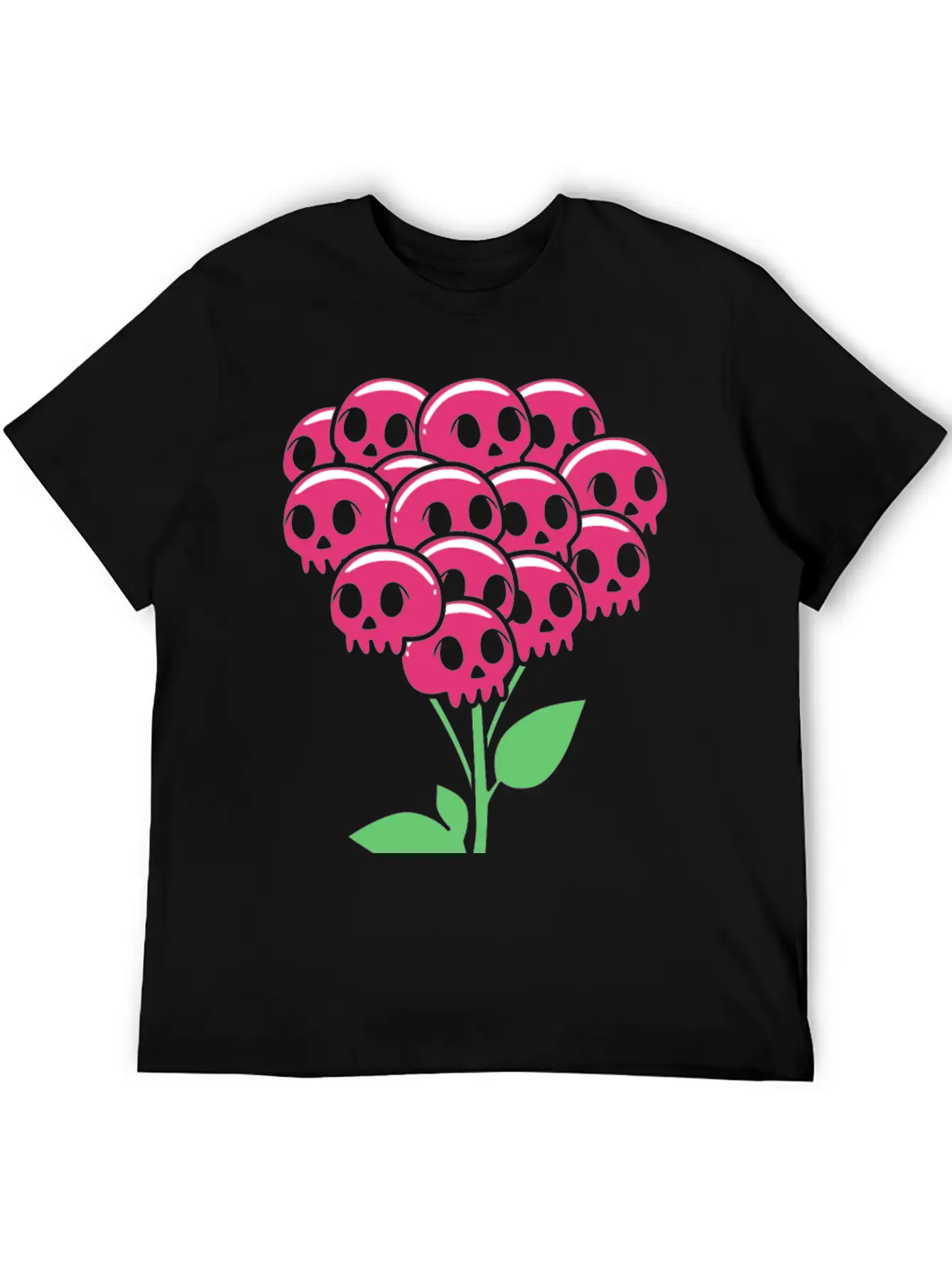 Cute Pastel Goth Halloween Skull Flower Stylish Everyday T-Shirt – Unisex Basic Cotton Tee