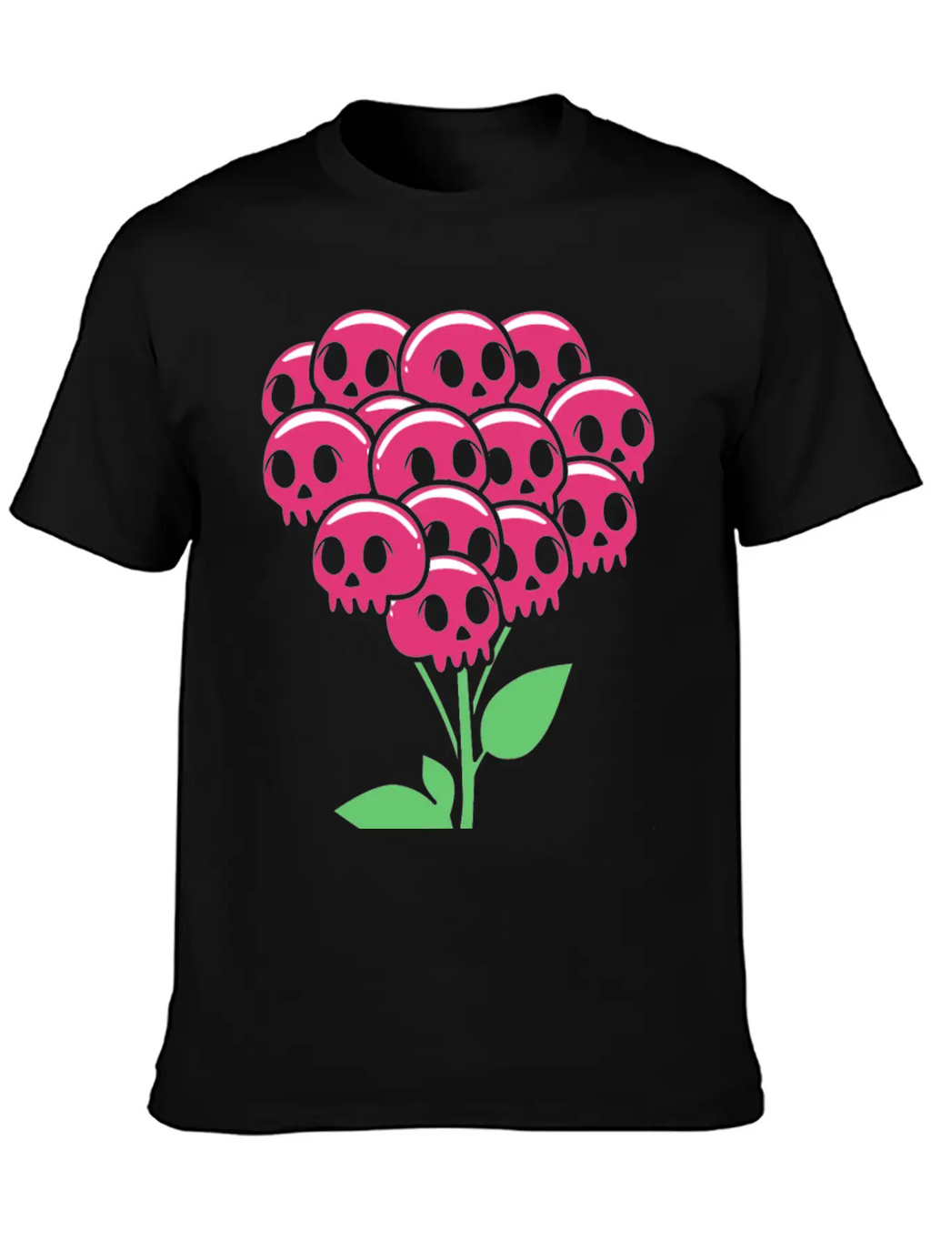 Cute Pastel Goth Halloween Skull Flower Stylish Everyday T-Shirt – Unisex Basic Cotton Tee