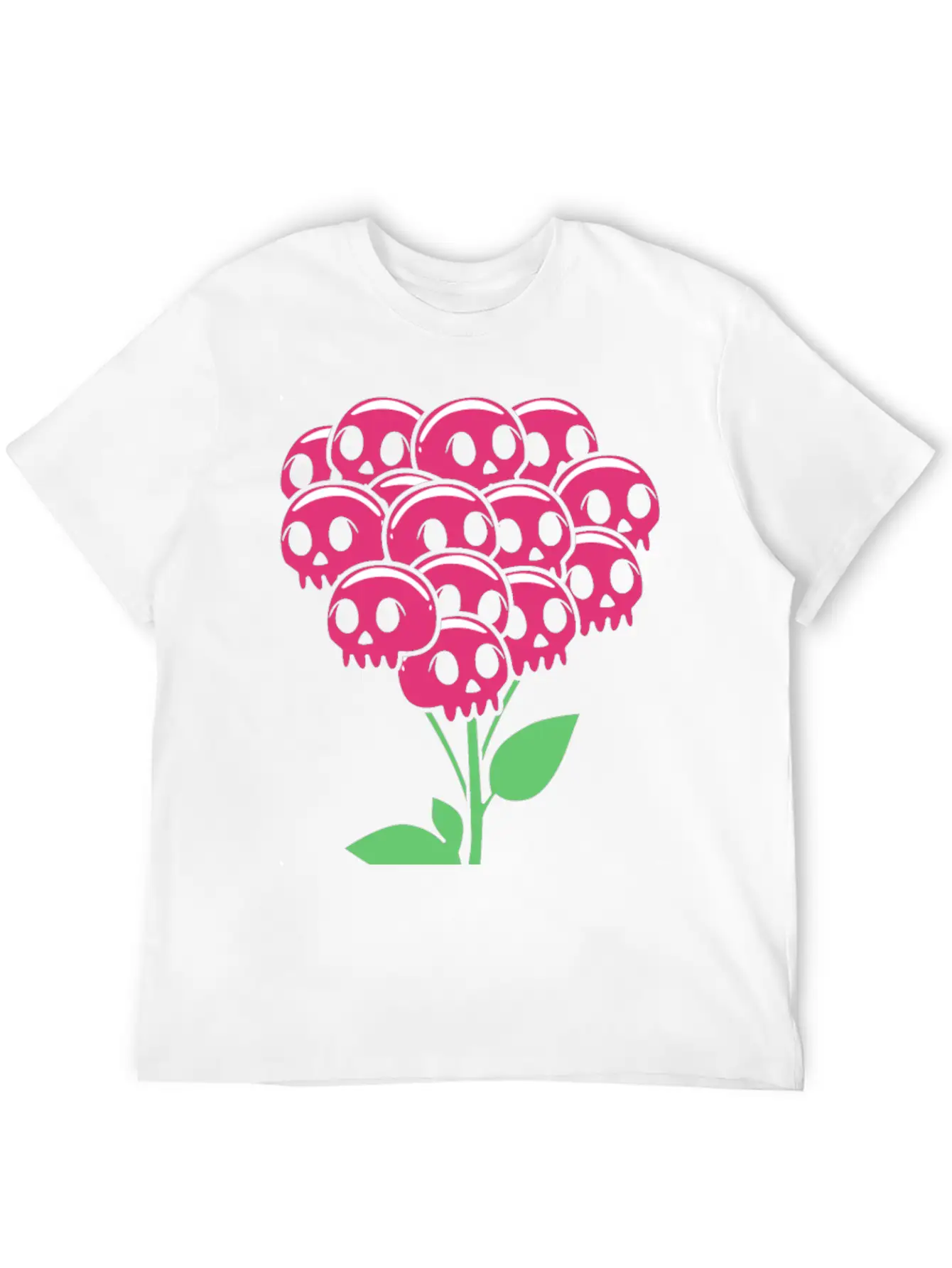 Cute Pastel Goth Halloween Skull Flower Stylish Everyday T-Shirt – Unisex Basic Cotton Tee