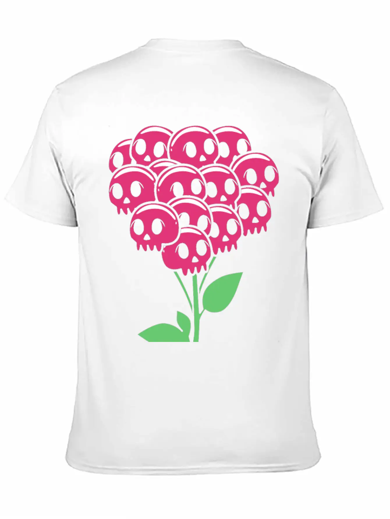 Cute Pastel Goth Halloween Skull Flower Stylish Everyday T-Shirt – Unisex Basic Cotton Tee