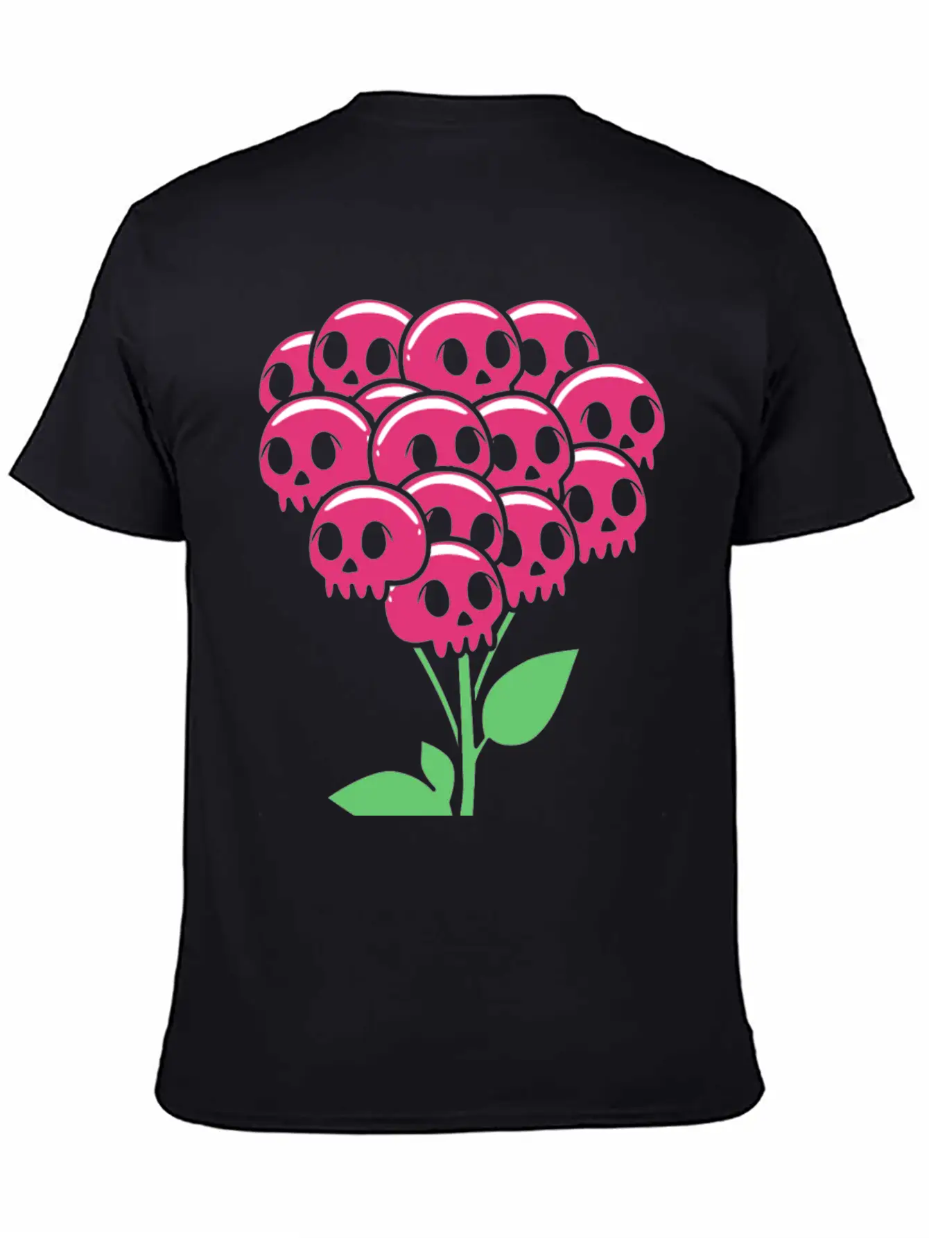 Cute Pastel Goth Halloween Skull Flower Stylish Everyday T-Shirt – Unisex Basic Cotton Tee