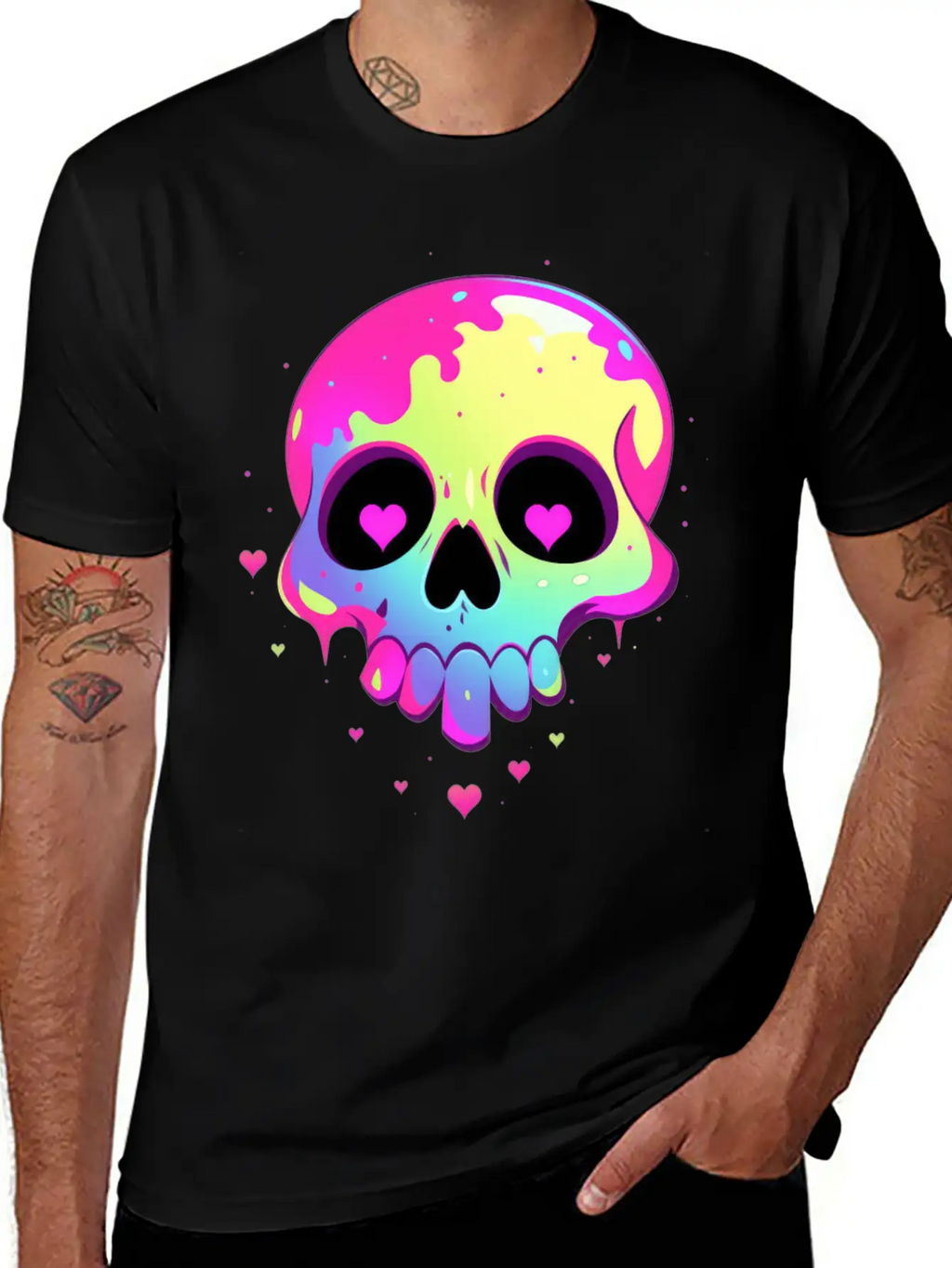 Cute Punk Skull / Kawaii Punk Skull Classic Cotton Tee – Unisex Comfort For Any Season
