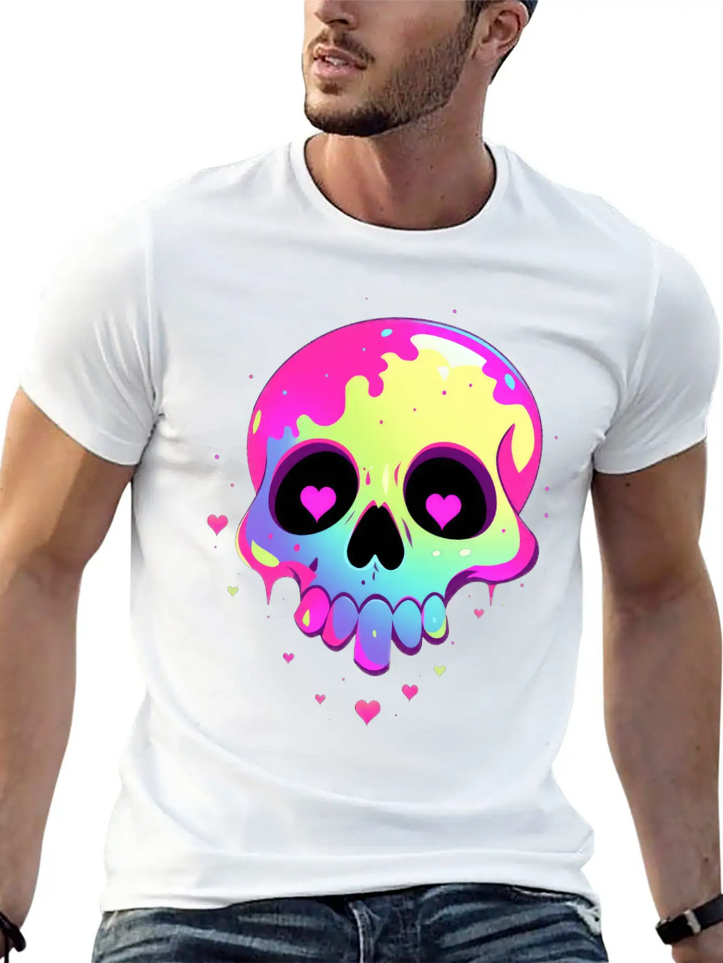 Cute Punk Skull / Kawaii Punk Skull Classic Cotton Tee – Unisex Comfort For Any Season