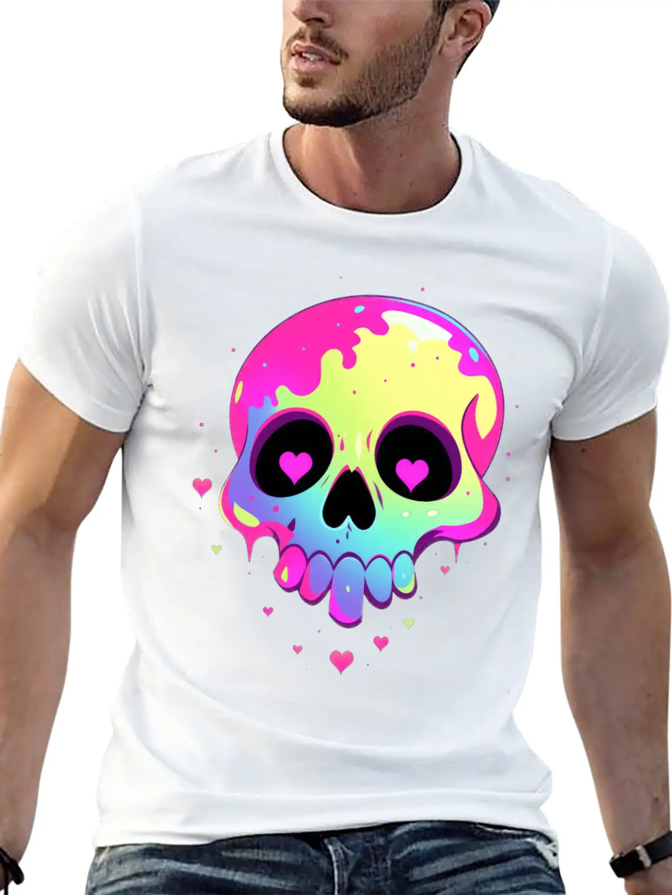 Cute Punk Skull / Kawaii Punk Skull Classic Cotton Tee – Unisex Comfort For Any Season