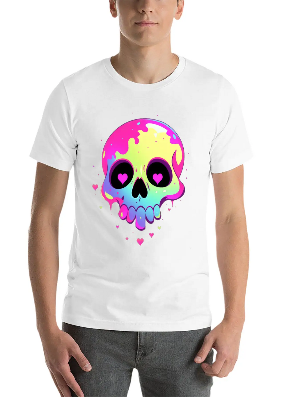 Cute Punk Skull / Kawaii Punk Skull Classic Cotton Tee – Unisex Comfort For Any Season